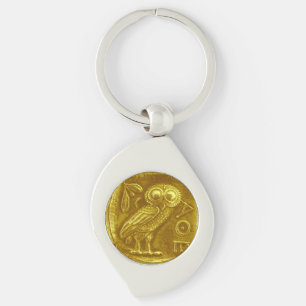 ANTIQUE OWL KEY RING
