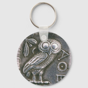 ANTIQUE OWL KEY RING