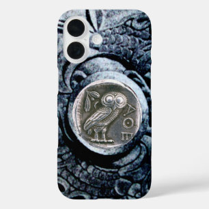 ANTIQUE OWL SILVER COIN iPhone 16 CASE