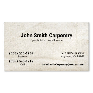Antique Paper Background Custom Dual Phone Magnetic Business Card