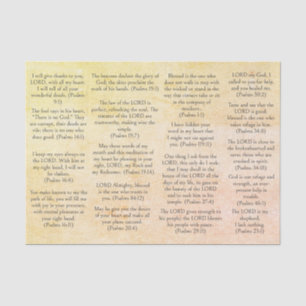 Antique Paper Bible Psalm Verses for Journals 