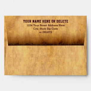 Antique Paper Look Personalised Rustic Envelopes