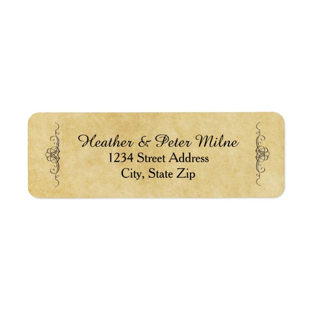 Antique Paper - Return Address Labels (Front)