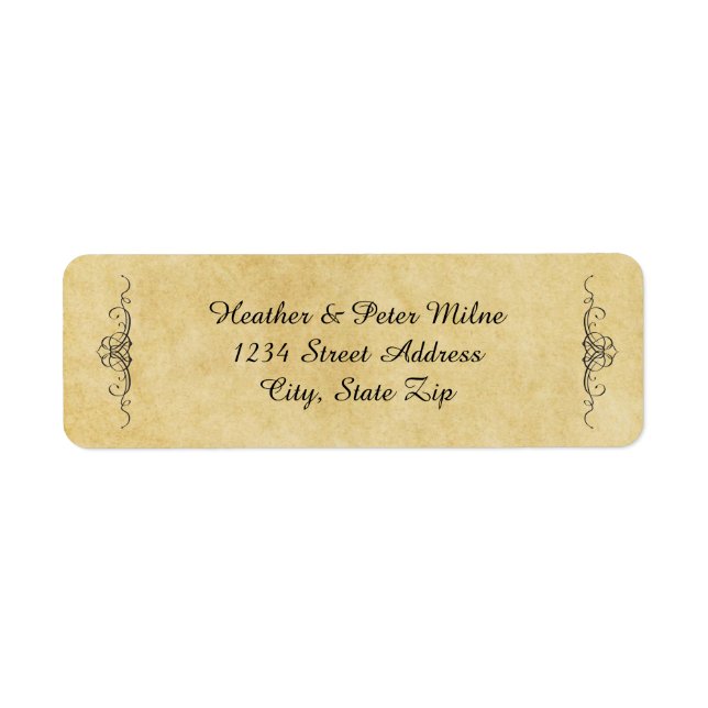 Antique Paper - Return Address Labels (Front)