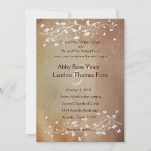 Antique Paper Wedding Invitation