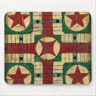 Antique Parcheesi Game Board by Ethan Harper Mouse Mat