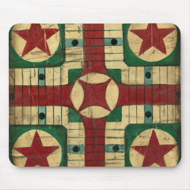 Antique Parcheesi Game Board by Ethan Harper Mouse Mat (Front)