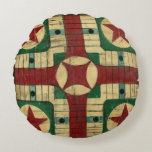Antique Parcheesi Game Board by Ethan Harper Round Cushion<br><div class="desc">An antique looking painting based on a Parcheesi game board. This painting by Ethan Harper is amazingly lifelike. You can almost imagine using it to play a real game of Parcheesi with your friends. Buy your copy today!</div>