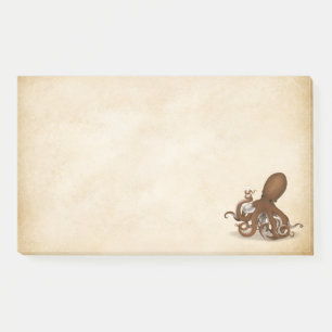Antique Parchment Chemistry Octopus Steampunk Post-it Notes