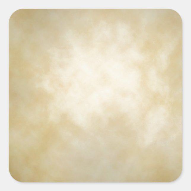 Antique Parchment Vignette Texture Background Square Sticker (Front)