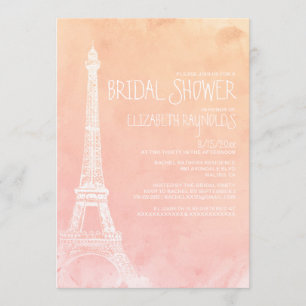 Antique Paris Bridal Shower Invitations