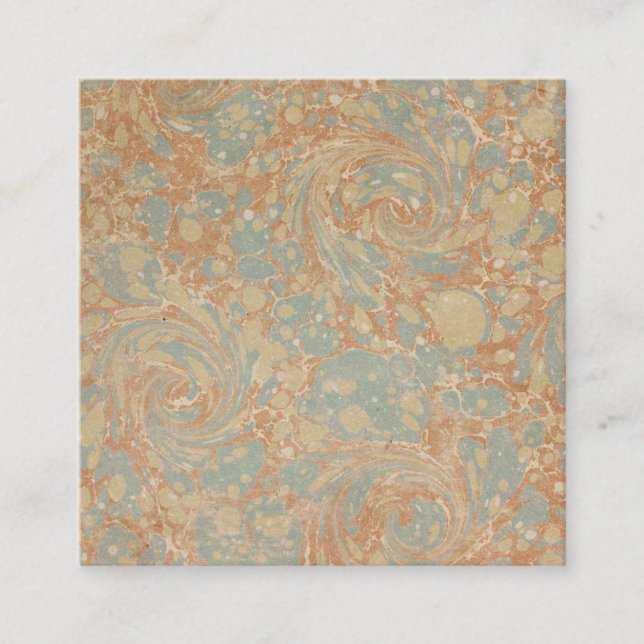 Antique Pattern Book I Square Business Card (Front)