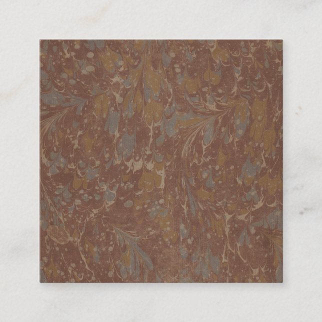 Antique Pattern Book II  Square Business Card (Front)