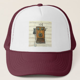 antique pay phone hat