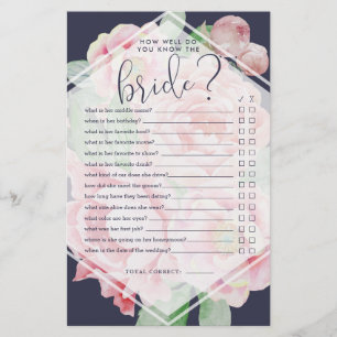 Antique Peony How Well Do You Know the Bride Game