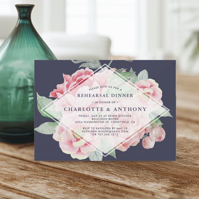Antique Peony Rehearsal Dinner Invitation (Creator Uploaded)