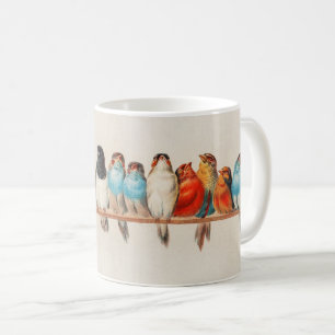 Antique Perch of Birds Hector Giacomelli Coffee Mug