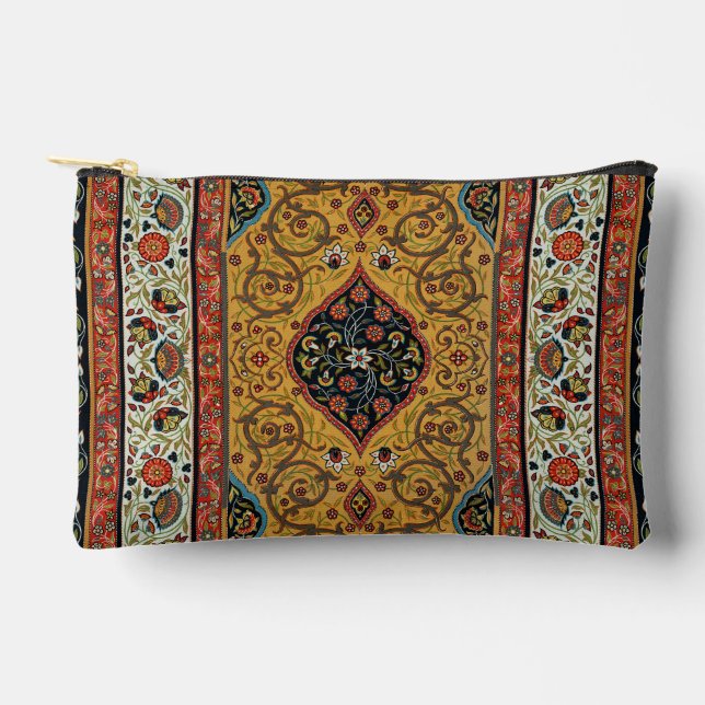 Antique Persian Carpet Elegant Design Accessory Pouch (Front)