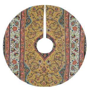 Antique Persian Carpet Elegant Design Brushed Polyester Tree Skirt