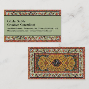 Antique Persian Carpet Elegant Design Business Card