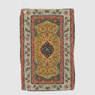 Antique Persian Carpet Elegant Design Golf Towel