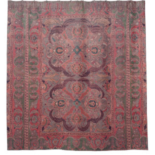 Antique Persian Carpet Pink Shower Curtain
