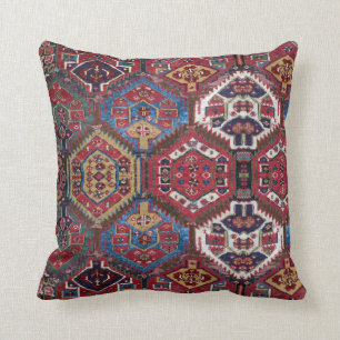 Antique Persian Oriental Rug Design Pillow