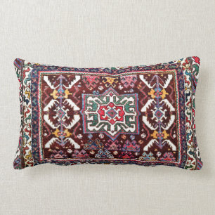 Antique Persian Oriental Rug Design Pillow