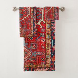 Antique Persian Pattern, Oriental  Bath Towel Set