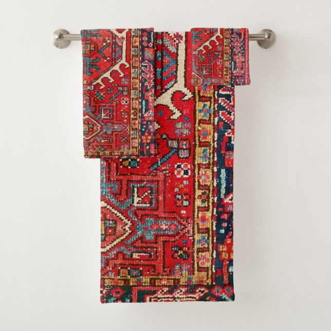 Antique Persian Pattern, Oriental  Bath Towel Set (Insitu)