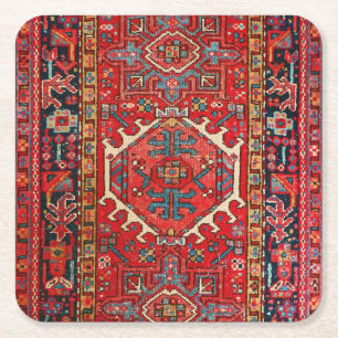 Antique Persian Pattern, Oriental  Square Paper Coaster