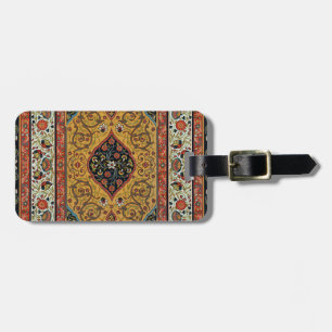 Antique Persian Rich Carpet Elegant Rug Carpet Luggage Tag