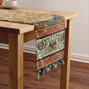 Antique Persian Rich Carpet Elegant Rug Carpet Short Table Runner