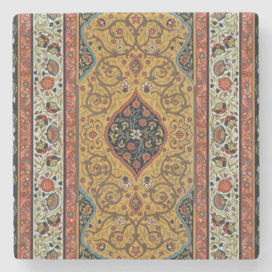 Antique Persian Rich Carpet Elegant Rug Carpet Stone Coaster