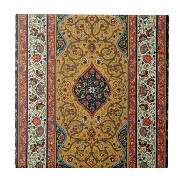 Antique Persian Rich Carpet Elegant Rug Carpet Tile (Front)