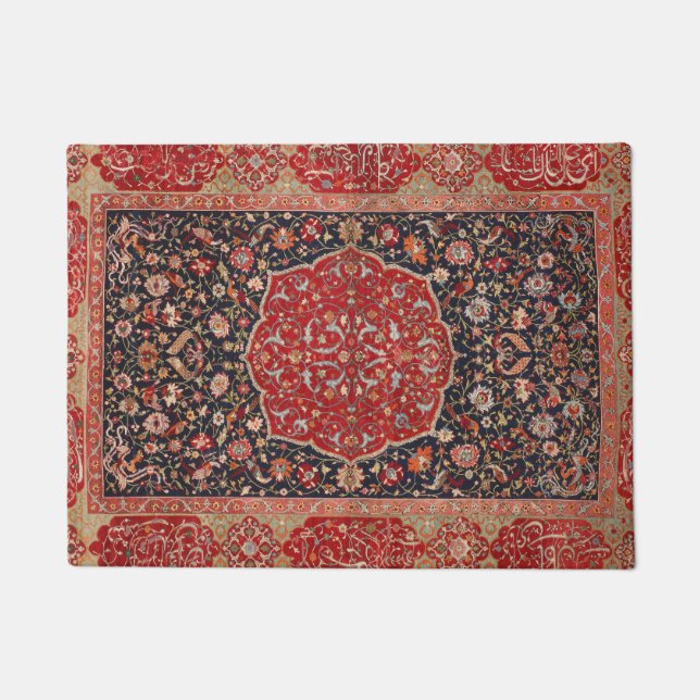 Antique Persian Rug Distressed Vintage Art Pattern (Front)