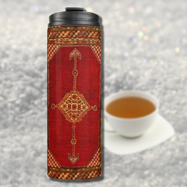 Antique Persian rug  pattern Thermal Tumbler (Creator Uploaded)