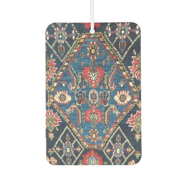 Antique Persian Turkish Carpet, Blue  Car Air Freshener (Front)