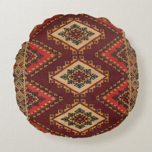 Antique Persian Turkish Oriental Carpet Rug Round Cushion