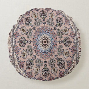 Antique Persian Turkish Oriental Rug Carpet Round Cushion