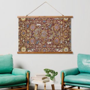Antique Peruvian Print Hanging Tapestry