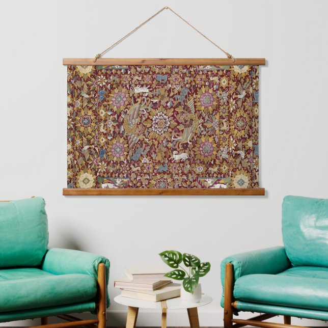 Antique Peruvian Print Hanging Tapestry (Living Room)