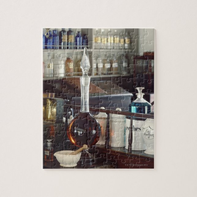 Antique pharmacy bottles jigsaw puzzle (Vertical)