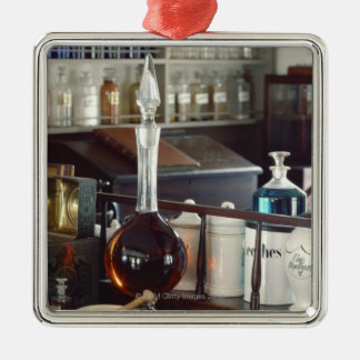 Antique pharmacy bottles metal tree decoration