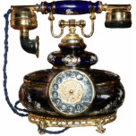 Antique Phone Standing Photo Sculpture<br><div class="desc">A charming antique phone decorated with pretty flowers. A charming antique phone decorated with pretty flowers.</div>