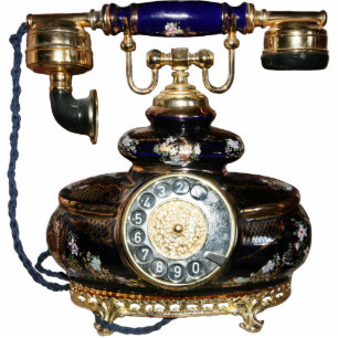 Antique Phone Standing Photo Sculpture