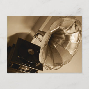 Antique Phonograph Gramophone Gifts Music Lovers Postcard