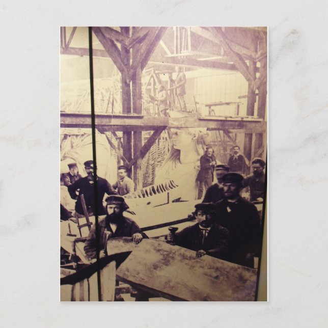Antique Photo Statue of Liberty Factory Postcard (Front)