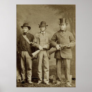 Antique Photograph - The Hunting Party Poster