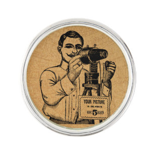Antique Photographer with Camera Lapel Pin